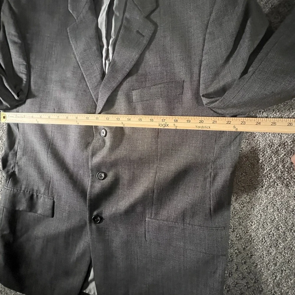 Ralph Lauren Sport Coat Mens‎ 46R Charcoal Grey 3-Button Wool Blazer Canada Made